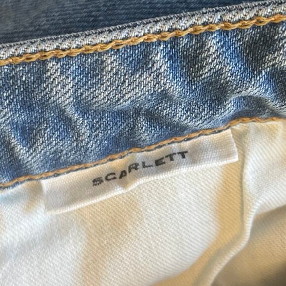 SLVRLAKE | Medium Wash Mid Rise Kick Flare Scarlett Style Jeans | Women's Sz 30 - Picture 10 of 10